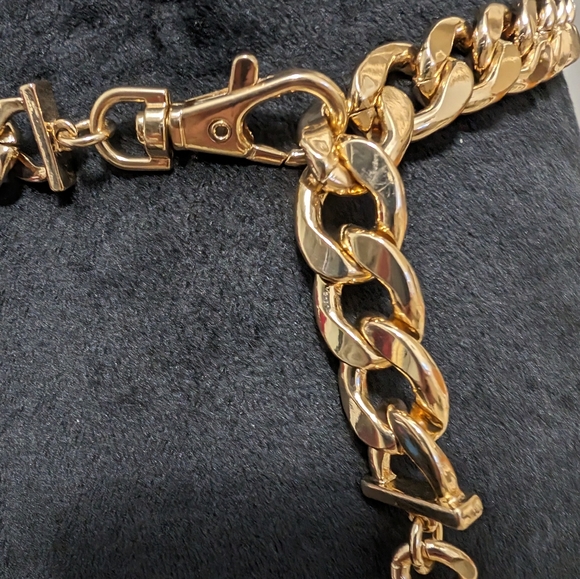 Gold Tone Rhinestone Belt 39.5" - Picture 5 of 8